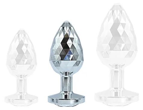 Plug Bijou IKONIK DIAMOND M 7 x 3.3cm Argent