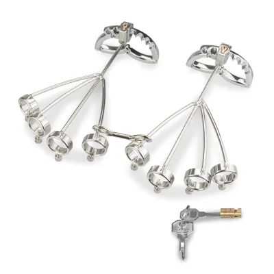 Menottes de poignets et doigts en métal Hand Trap