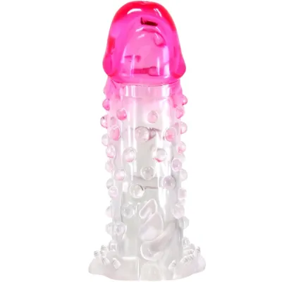Gaine pénis nervurée réaliste rose - Pretty Love