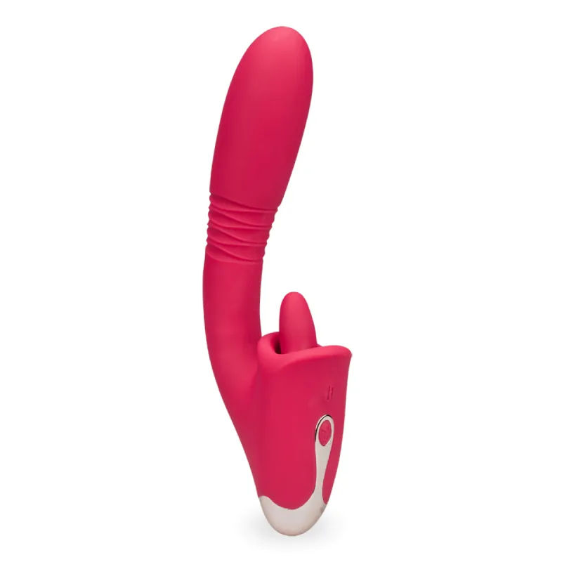 Vibromasseur rabbit va-et-vient et langue Flore