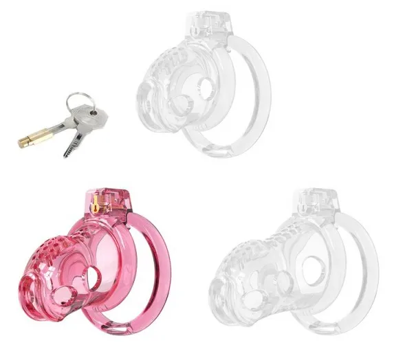 Cage de Chasteté Silicone LOCK HOLE M 7 x 3.8cm Rose