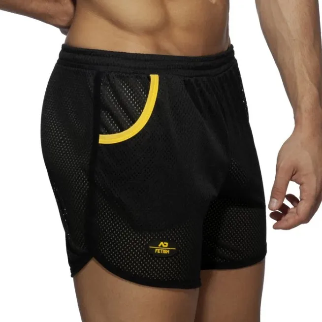 Short POCKET LONG ROCKY Noir et Jaune