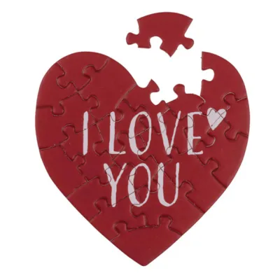 Carte Puzzle Coeur St Valentin -