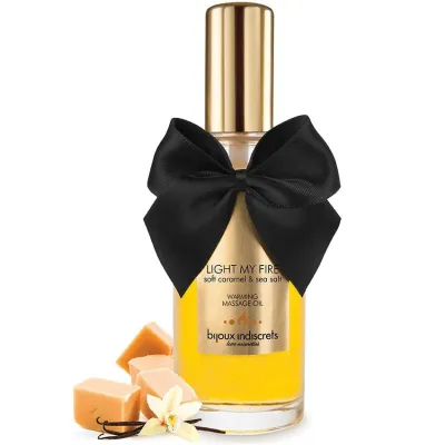 Huile de massage chauffante Light My Fire caramel salé - Bijoux Indiscrets