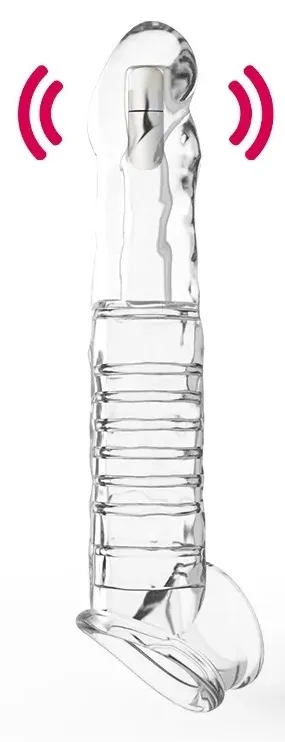Gaine du pénis vibrante ARDYVIZZ 20 x 4 cm Transparente