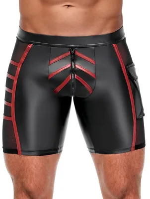 NEK Short avec zip ORMETO Noir-Rouge