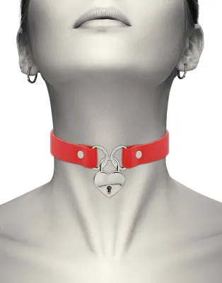 Collier Coquette avec Pendentif Coeur Rouge
