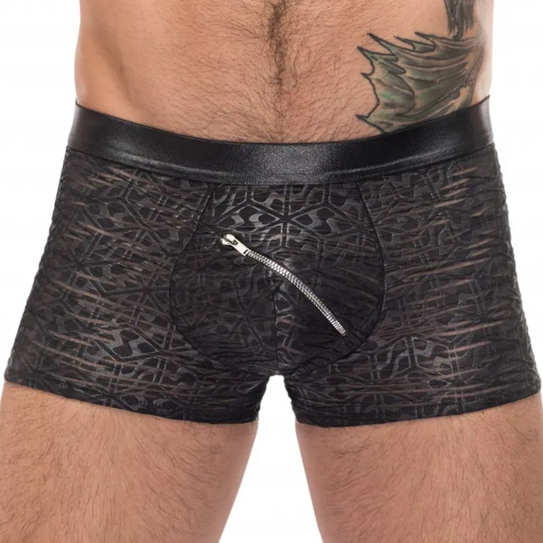 Boxer sexy ZIP POUCH Noir