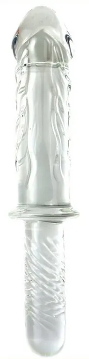 Dildo Poignée en verre ICE KING 16.5 x 5.2cm