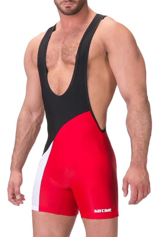 Barcode Berlin Body Singlet LUCKENWALDE Noir-Rouge