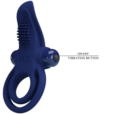 Anneau Pénien Vibrant Bronson Double Bleu - Pretty Love