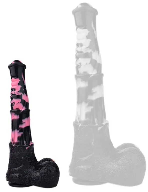 Gode Horse TINULF M 19 x 5cm Noir-Rose