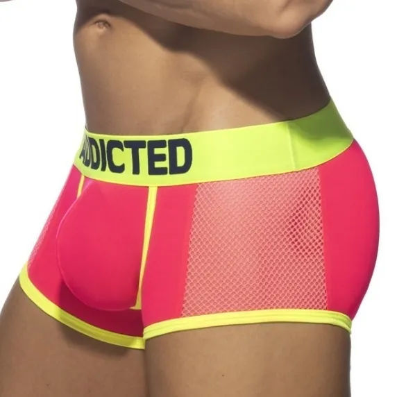 Addicted Boxer NEON MESH Rose-Jaune fluo