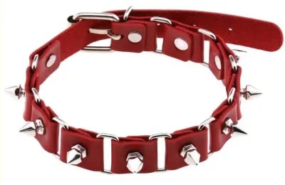 Ras de cou PUNK PIKS Rouge