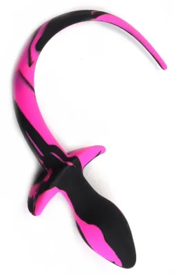 Plug Queue de chien DOG TAIL 7.5 x 3.1cm Noir-Rose