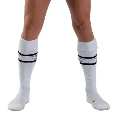 Mr B - Mister B Chaussettes hautes URBAN FOOTBALL SOCKS Blanc-Noir