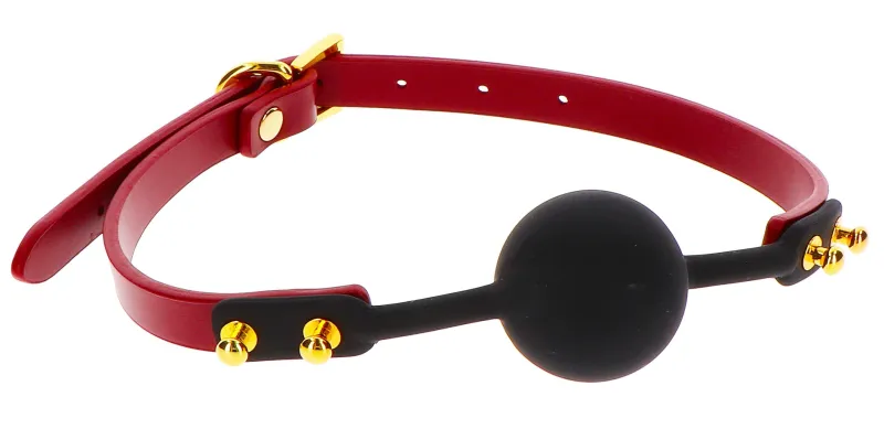 Bâillon Boule Silicone TABOOM 4cm Noir-Rouge