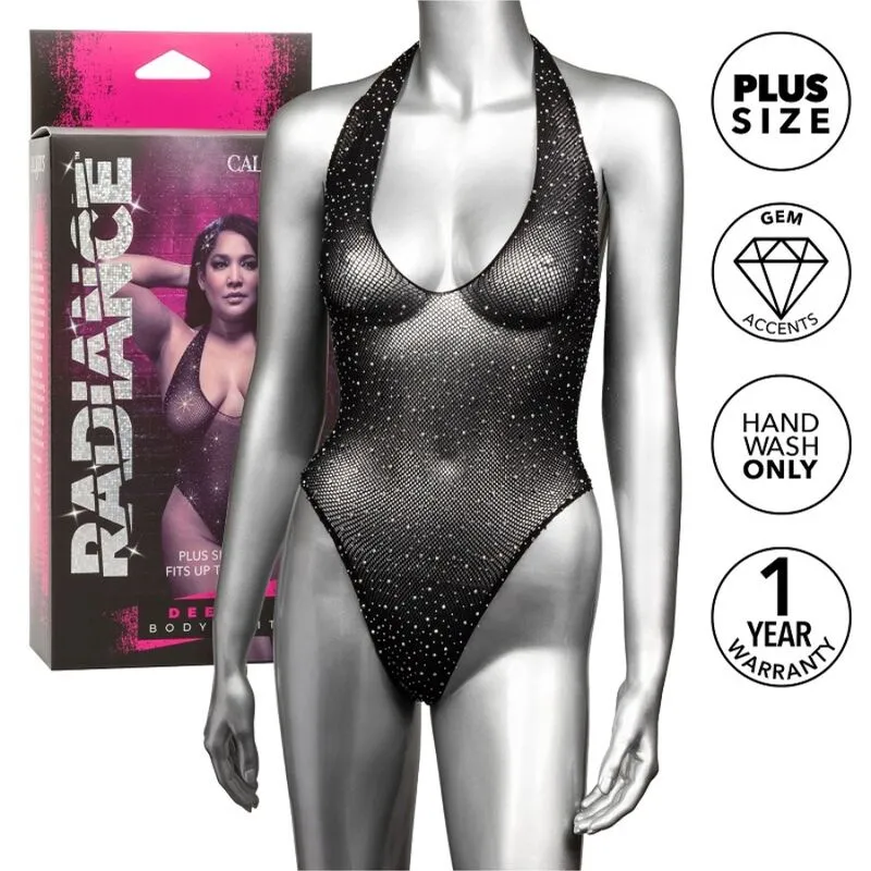 Body Sexy Radiance Deep V Grande Taille Strass - CalExotics