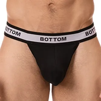 String Cache-sexe BOTTOM Noir