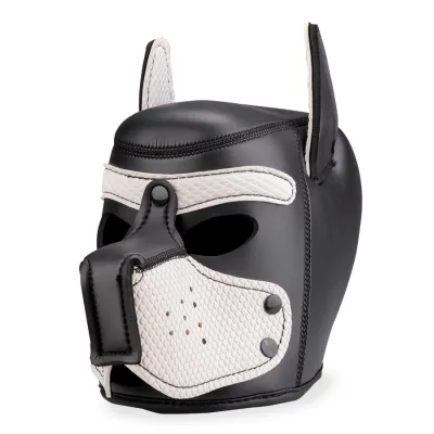 Cagoule de chien en néoprène museau coloré Puppy Play Kinky