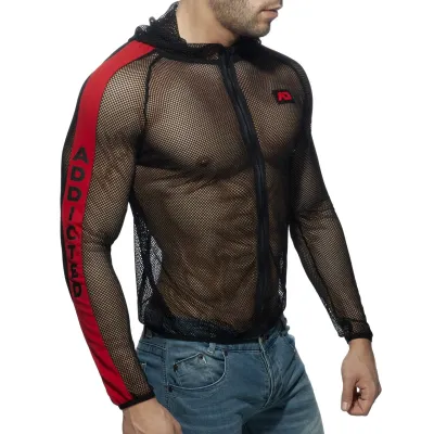 Addicted Veste MESH JACKET Noire et Rouge