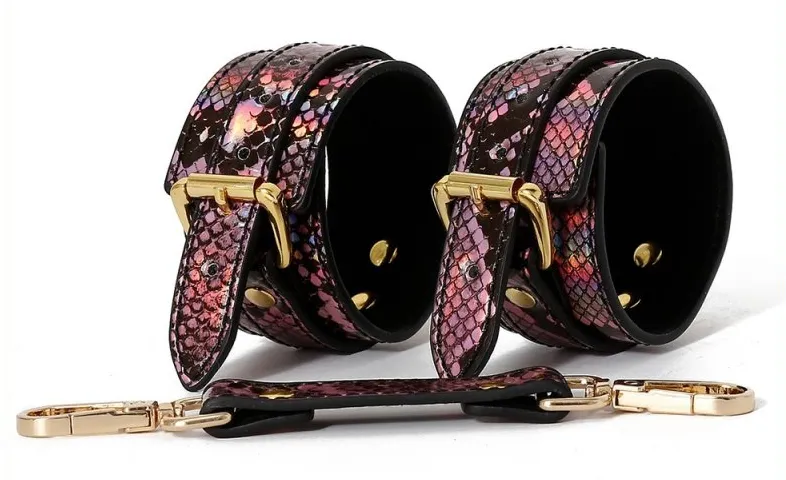 Menottes de poignets SNAKINE Noir-Rose