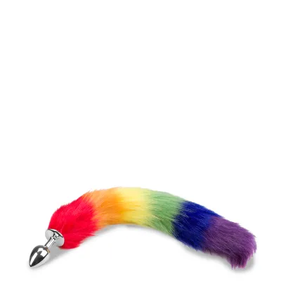 Plug queue de renard fourrure vegan Pride