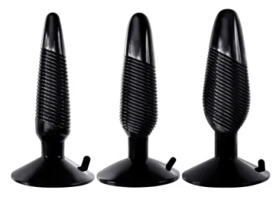 Kit de 3 plugs anaux XPLORER noirs