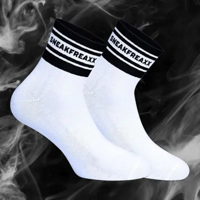 Chaussettes basses WHITE BLACK SHORT Blanc-Noir