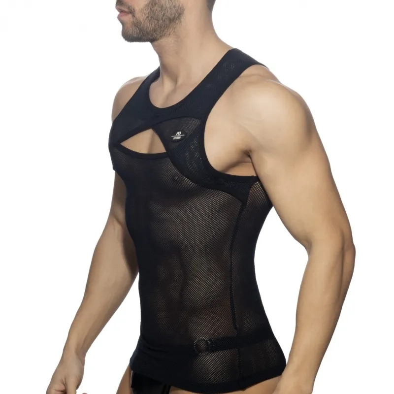 Débardeur CROSSED MESH Noir