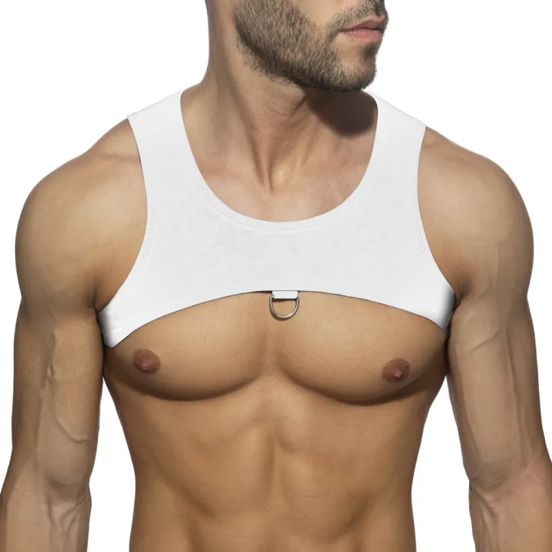 AD Fetish Harnais en tissu RING PLAIN Blanc