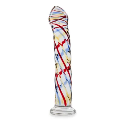 Gode godemichet en verre Hypnosis gode vaginal ou anal homme ou femme - Multicolore