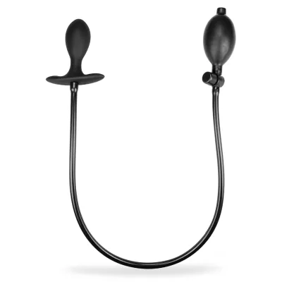 Plug anal gonflable avec bille massante