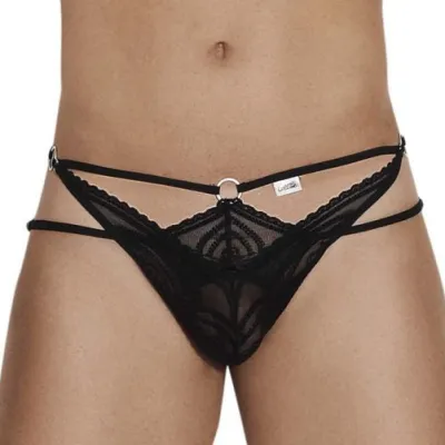 String Double Lacet ARTÉMIS Noir