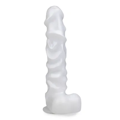 Long gode ventouse Peter gode vaginal ou anal homme ou femme - Blanc