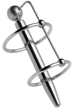 Plug d'urètre percé LONGY 8cm - Diamètre 5.5 à 8mm