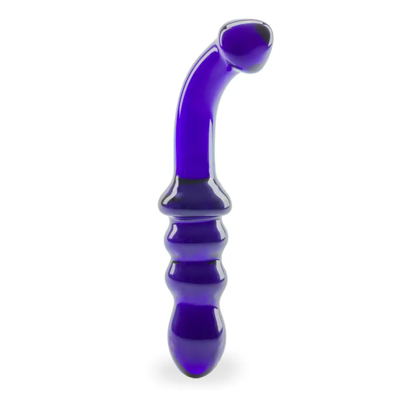 Gode godemichet en verre Blueberry