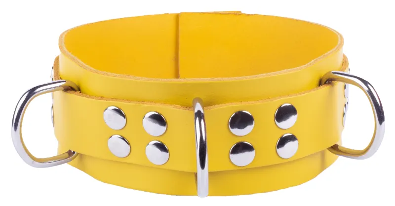 Collier en cuir ULTRA Jaune