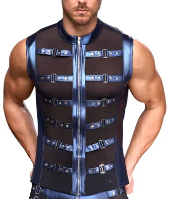 NEK Veste avec zip TOP ECLINO Bleu métallisé