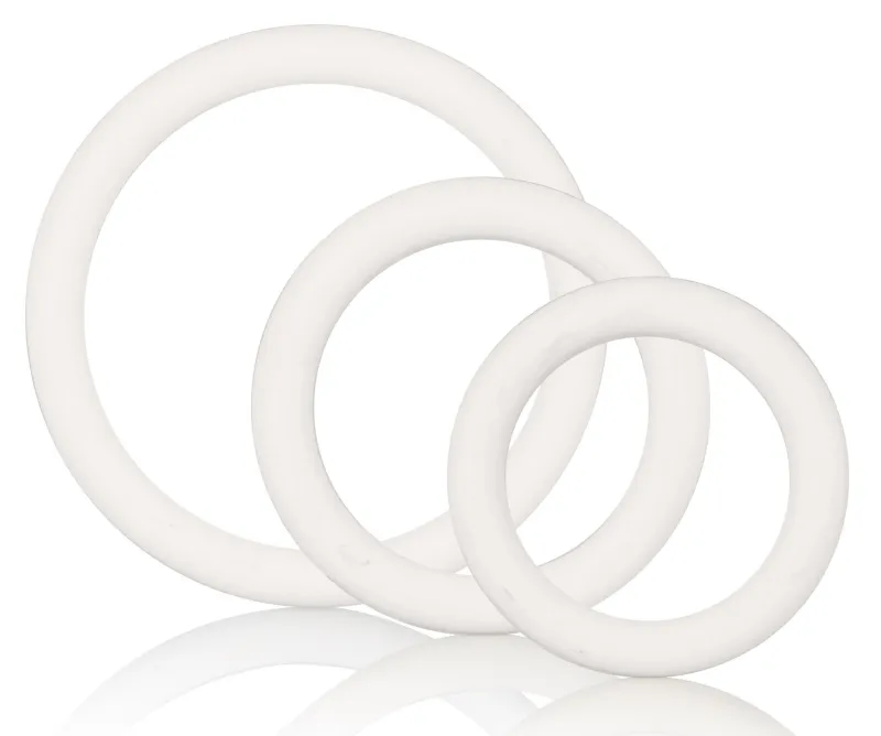 Lot de 3 anneaux péniens souples Blancs