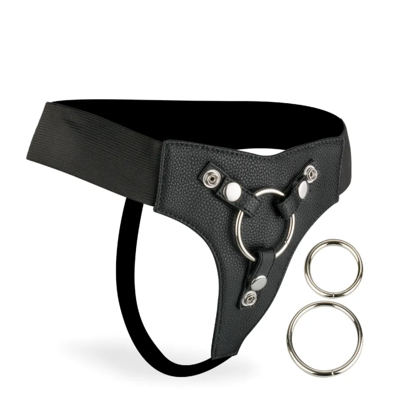 Harnais pour gode ventouse avec 3 tailles d'anneaux