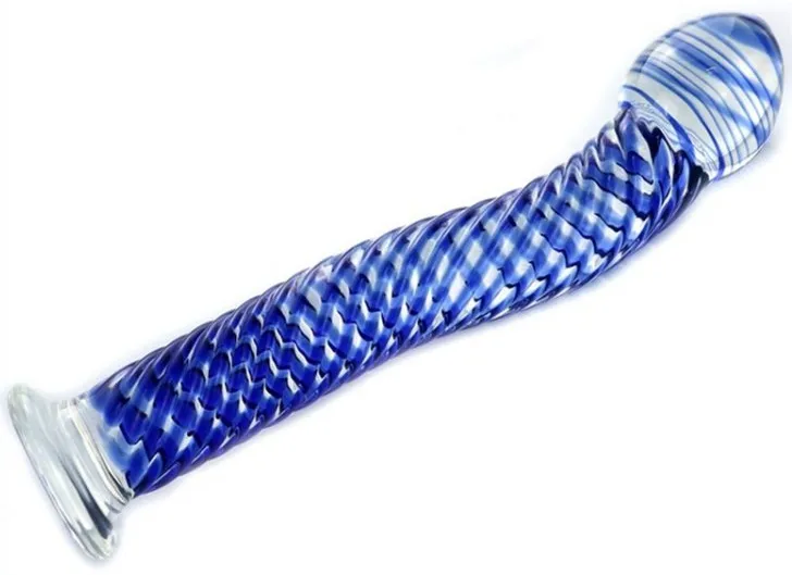 Gode en verre BLUE WAVE 17.5 x 2.6 cm
