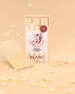 Les Canailles Tablette de Chocolat Aphrodisiaque BLANC 100 g
