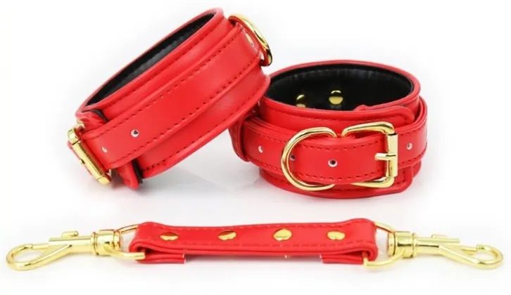 Menottes Simili PIN LOCK Rouge