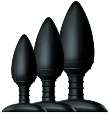 Lot de 3 plugs Silicone TRIO Nexus Noirs