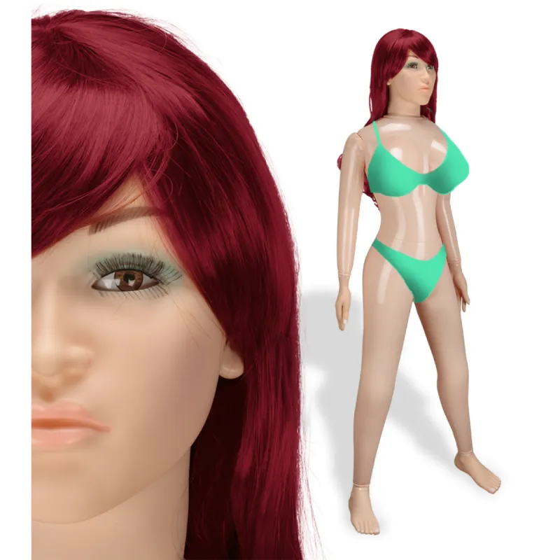 Poupée gonflable haute qualité rousse yeux marron Miranda