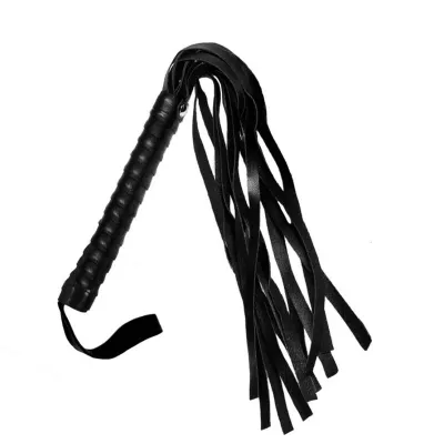 Fouet de bondage frangé noir - Secret Play