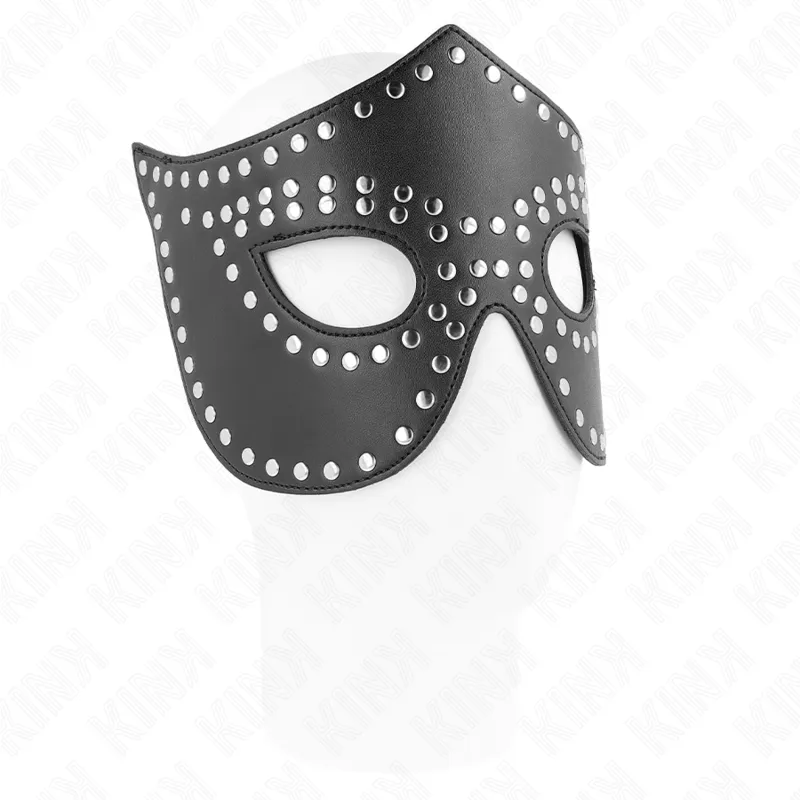 Masque en cuirette à rivets modèle 2 30x12 cm - Kink