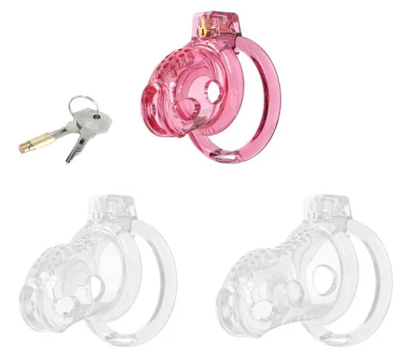 Cage de Chasteté Silicone LOCK HOLE S 6 x 3.6cm Rose