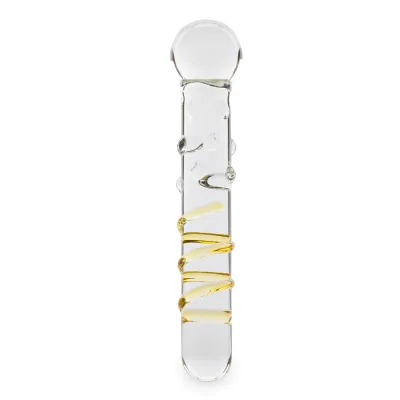 Gode godemichet en verre Divinity gode vaginal ou anal homme ou femme - Jaune